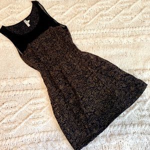 Anthropologie Maeve floral vine mesh dress